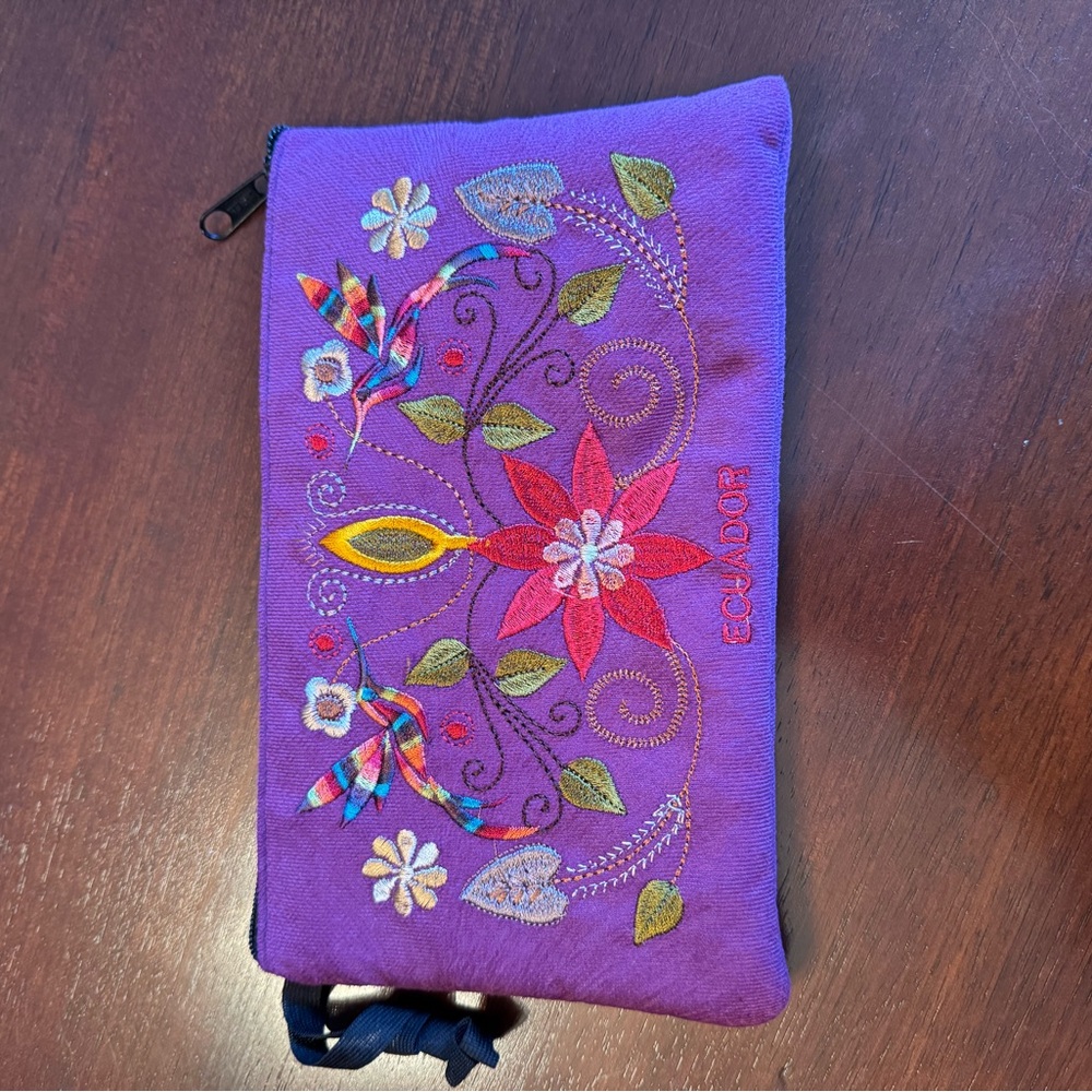 Colorful Embroidered Clutch